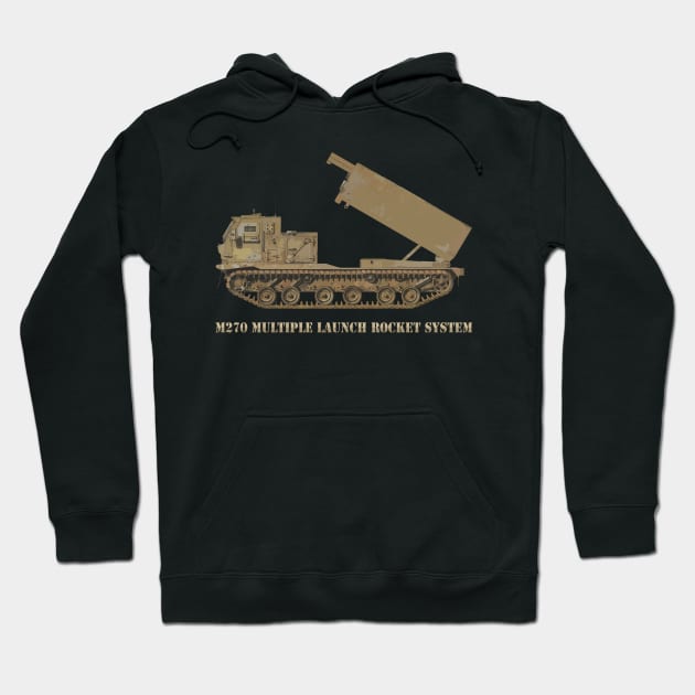 M270 Multiple Launch Rocket System Artillery Hoodie by Battlefields